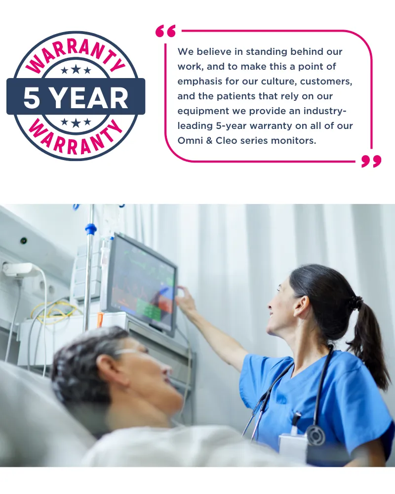 5-year patient monitor warranty